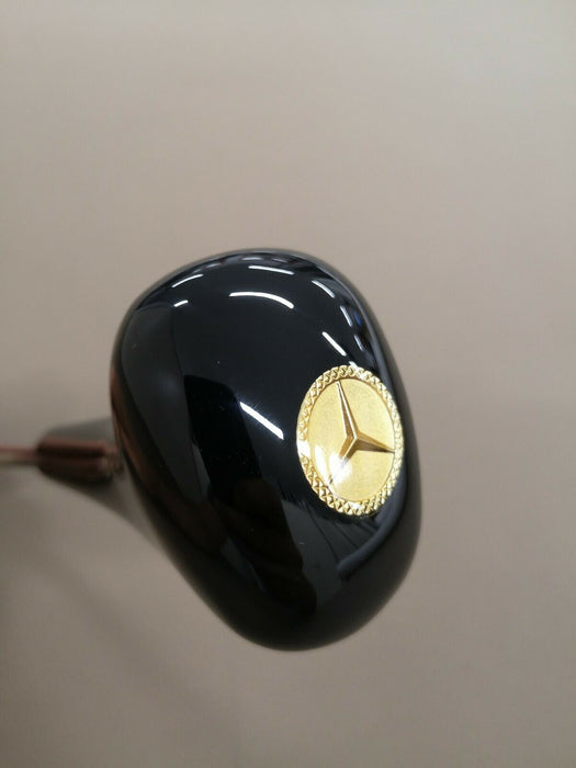 MERCEDES GEAR SHIFT KNOB FOR R107 AUTOMATIC Piano black with gold badge