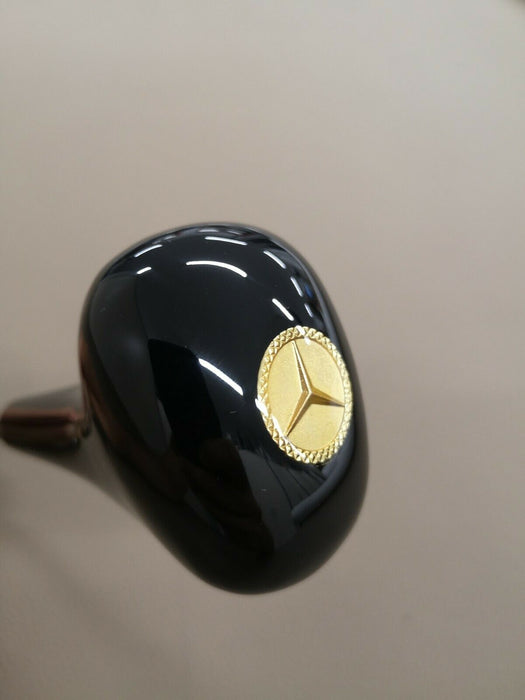 MERCEDES GEAR SHIFT KNOB FOR W124 AUTOMATIC Piano black with gold badge