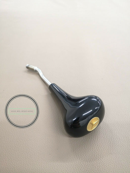 MERCEDES GEAR SHIFT KNOB FOR W123 AUTOMATIC Piano black with gold badge