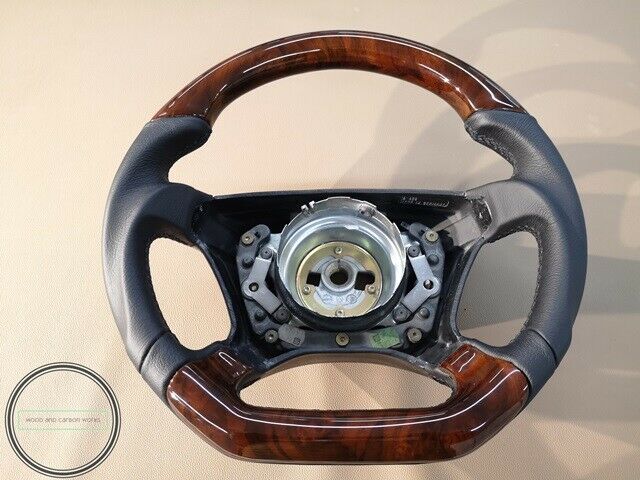 Mercedes Wood Steering Wheel AMG W140 R129 W124 W210 W208 Burl CHROM STAR