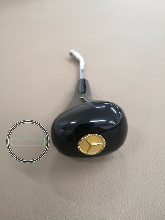 MERCEDES GEAR SHIFT KNOB FOR W123 AUTOMATIC Piano black with gold badge