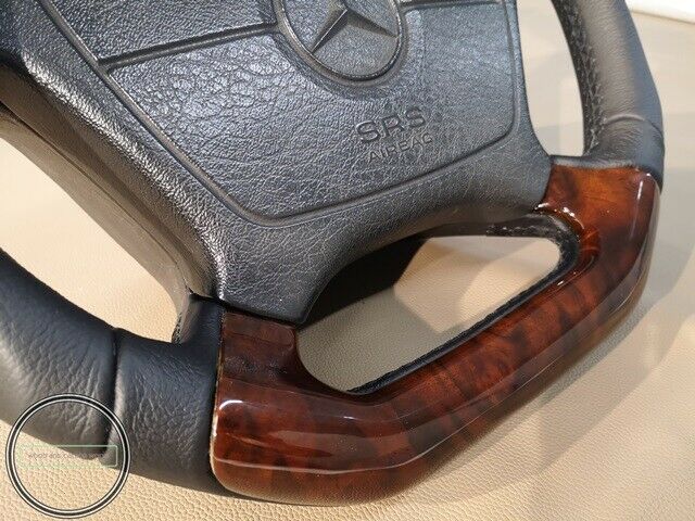 Mercedes Wood Steering Wheel AMG W140 R129 W124 W210 W208 Burl CHROM STAR