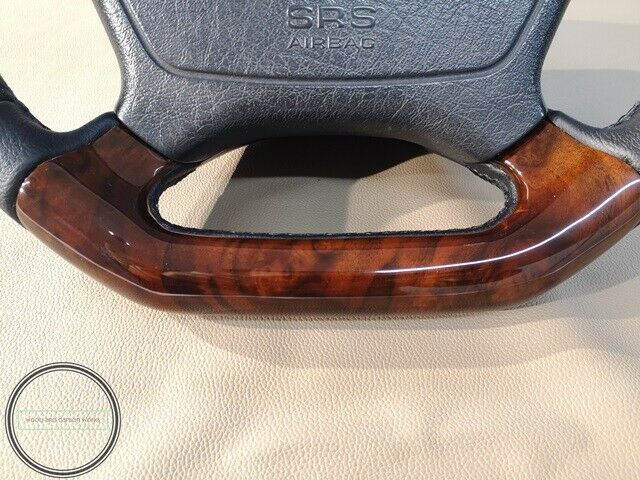 Mercedes Wood Steering Wheel AMG W140 R129 W124 W210 W208 Burl CHROM STAR