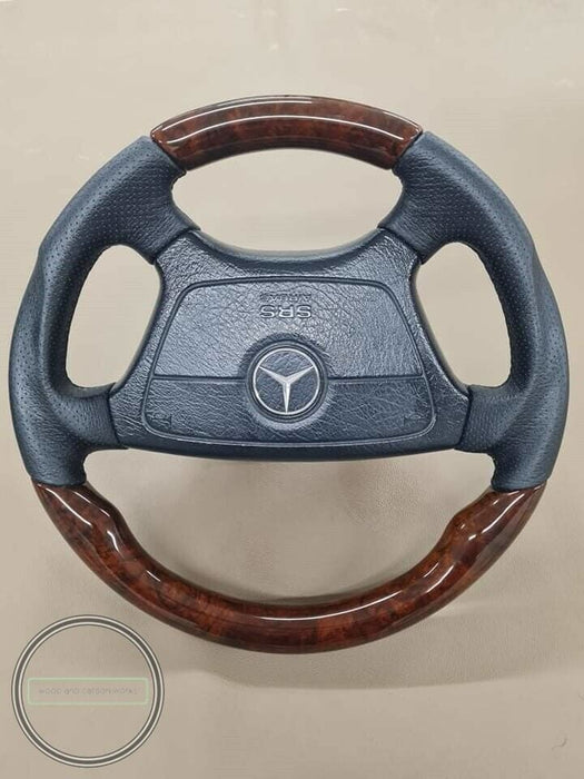 Mercedes Wood Steering Wheel W124 W140 R129 SL W202 W210 W462 Brabus Style