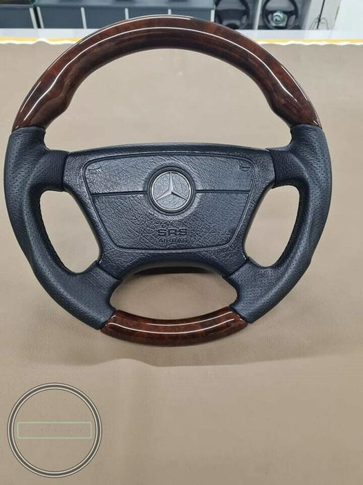 Mercedes Wood Steering Wheel W124 W140 R129 SL W202 W210 W462 Brabus Style