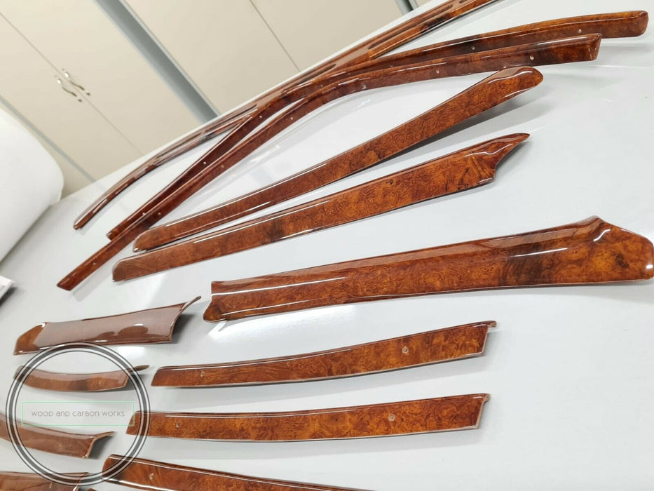 Mercedes Wood Trim Set for w108 RHD interior LIGHT BURLED 250S 300SEL 280SE