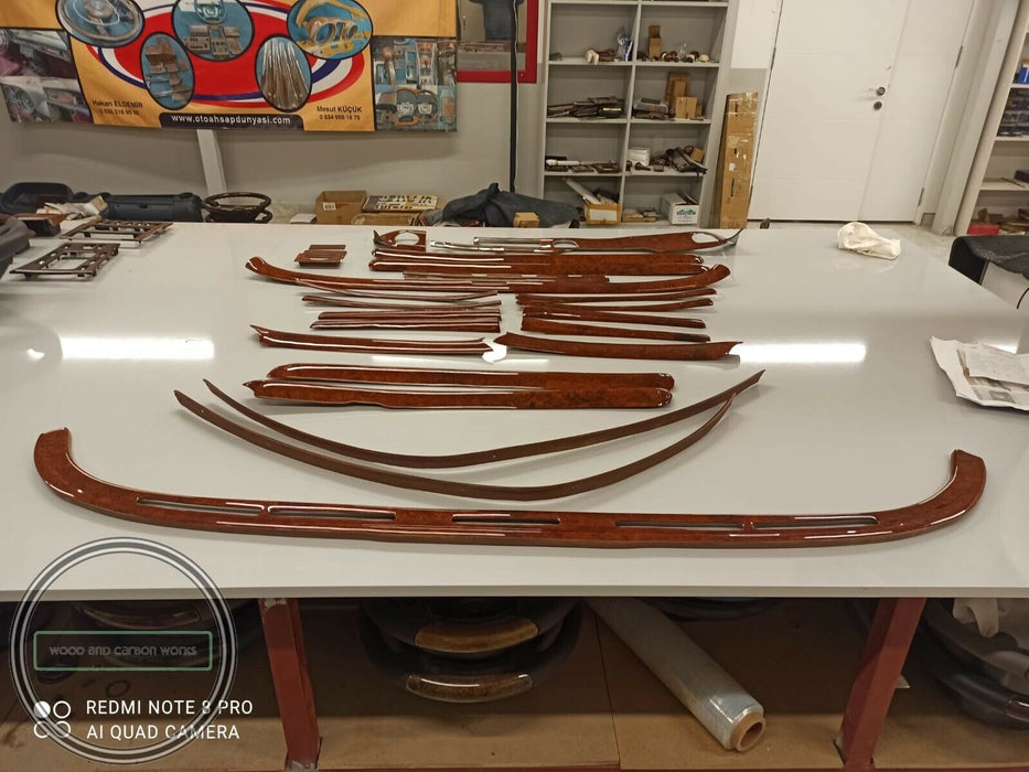 Mercedes Wood Trim Set for w108 RHD interior LIGHT BURLED 250S 300SEL 280SE