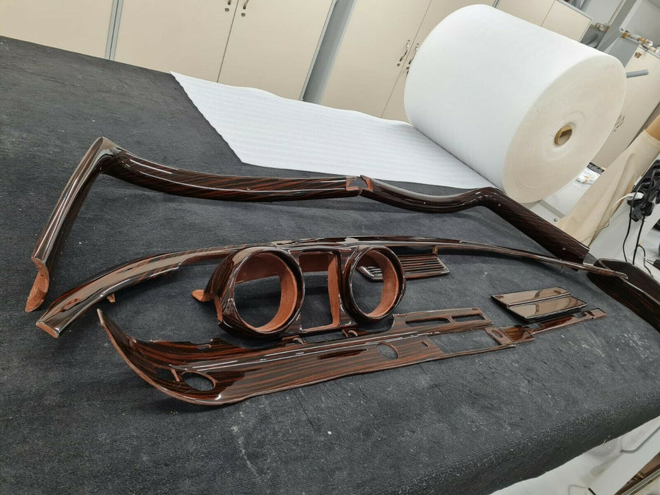 Mercedes W111 Wood Trim Set WITH GAUGE CASE Ebony W111 COUPE W111 CABRIOLET