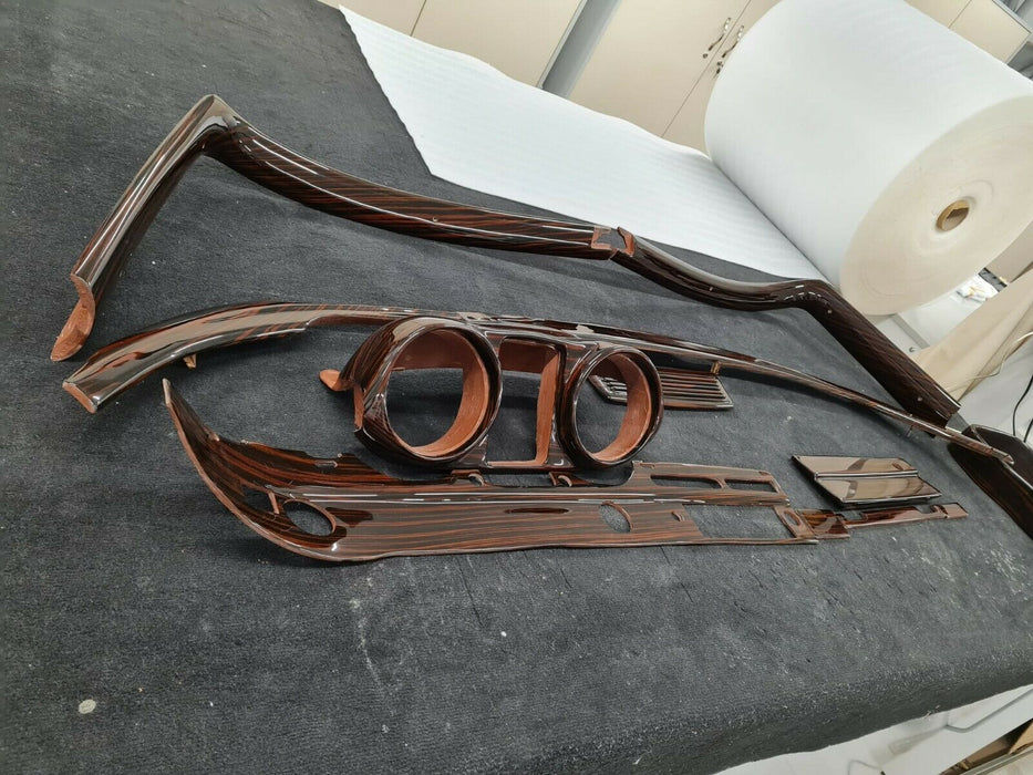 Mercedes W111 Wood Trim Set WITH GAUGE CASE Ebony W111 COUPE W111 CABRIOLET