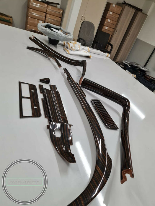 Mercedes W111 Wood Trim Set WITH GAUGE CASE Ebony W111 COUPE W111 CABRIOLET