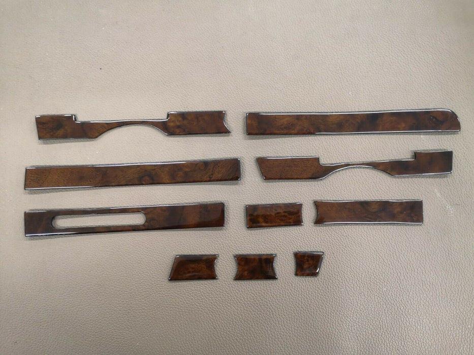 Mercedes r107 SL Wood Dashboard Trim Set FOR RHD Burlwood mercedes 560sl trim