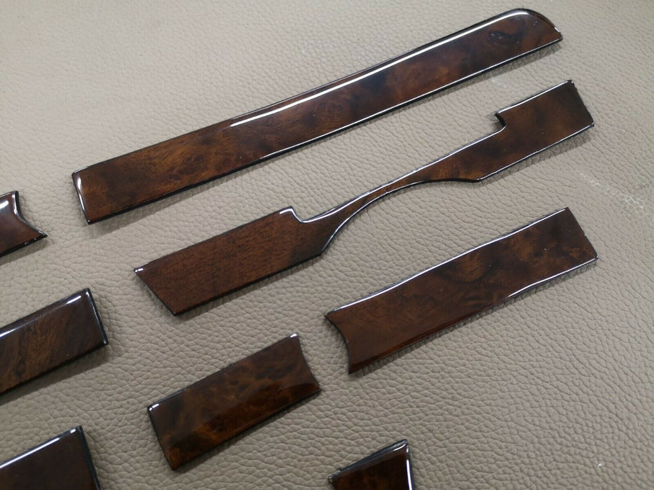 Mercedes r107 SL Wood Dashboard Trim Set FOR RHD Burlwood mercedes 560sl trim