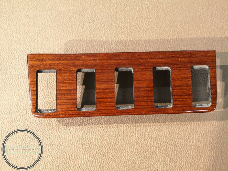 Mercedes W123 C123 Zebrano Button Wood Trim 5 Button Version