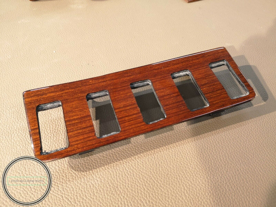 Mercedes W123 C123 Zebrano Button Wood Trim 5 Button Version