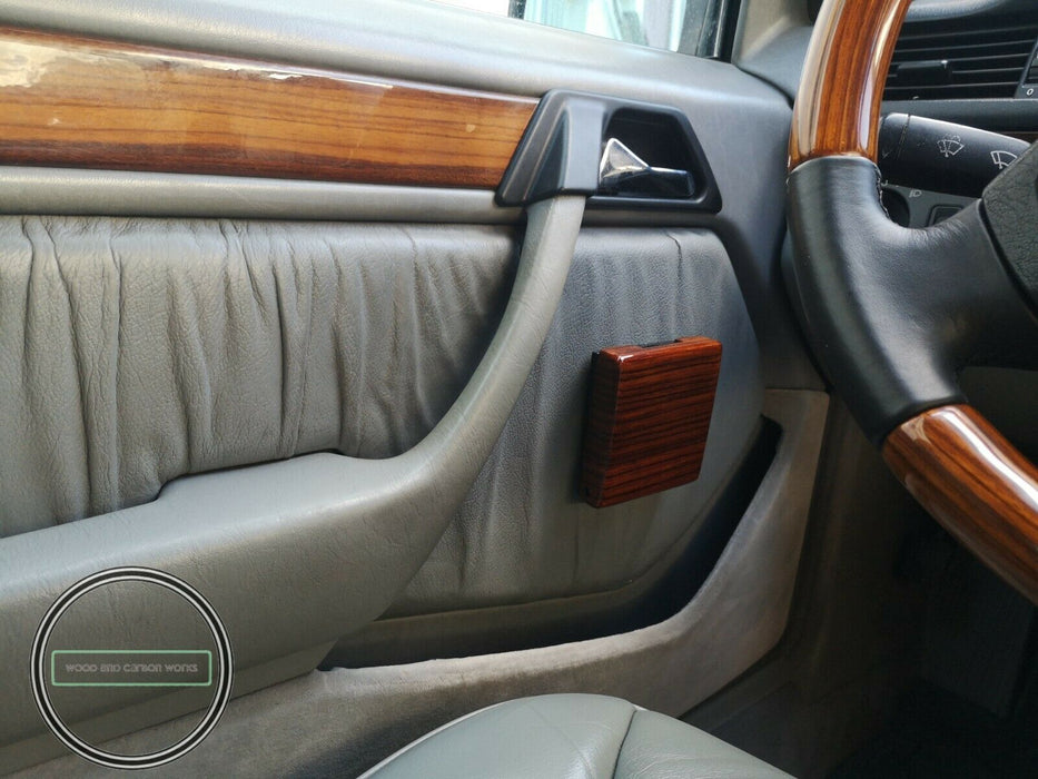 MERCEDES BENZ w123 w124 r107 w126 WOOD FOLDING DRINK CUPHOLDER Zebrano