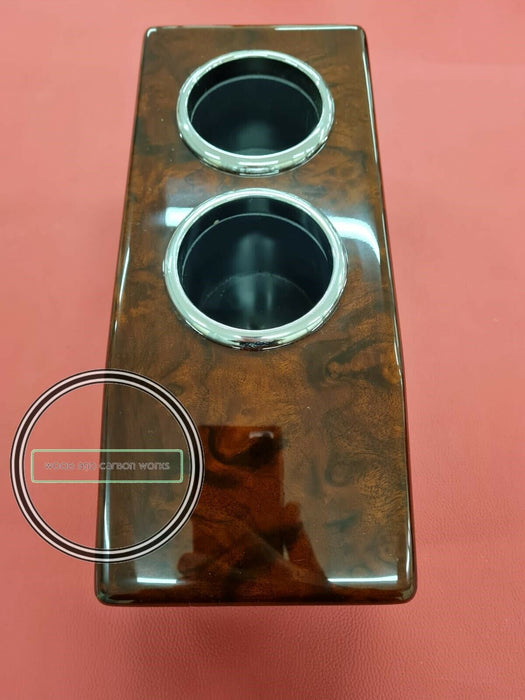 Mercedes W126 Tray Middle Console CUP HOLDER W126 SEC Walnut BURLED WALNUT