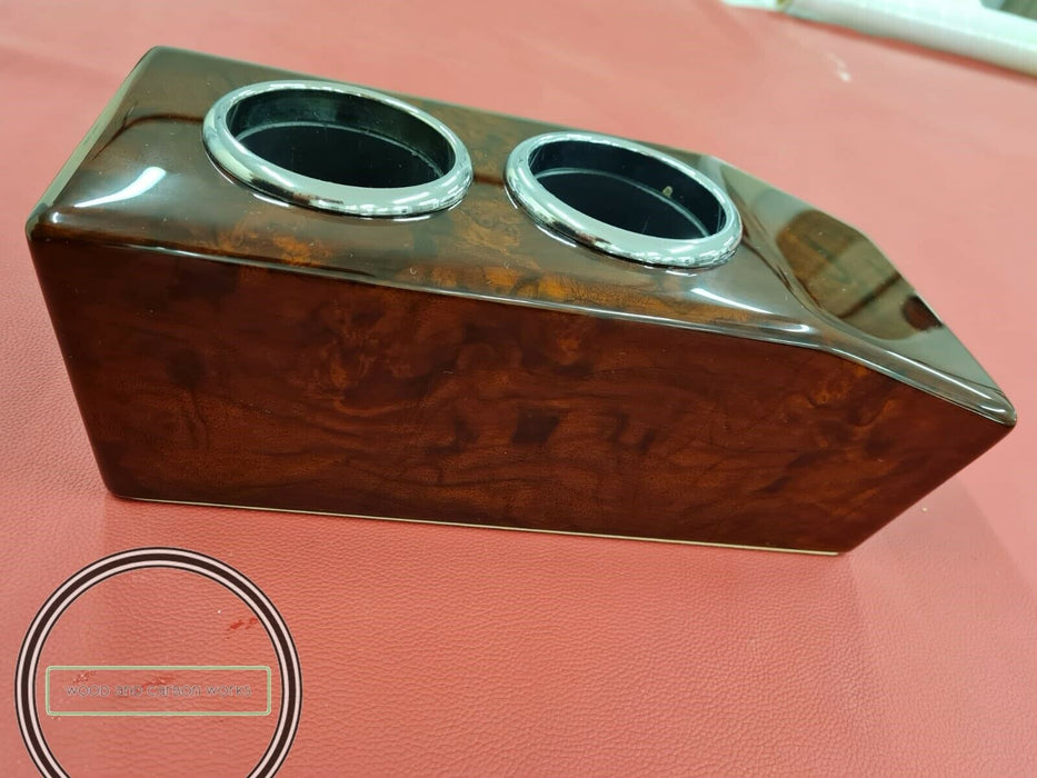 Mercedes W126 Tray Middle Console CUP HOLDER W126 SEC Walnut BURLED WALNUT