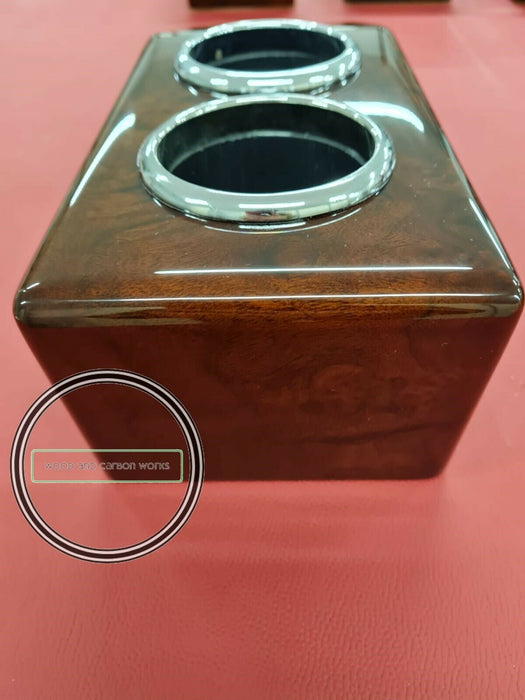 Mercedes W126 Tray Middle Console CUP HOLDER W126 SEC Walnut BURLED WALNUT