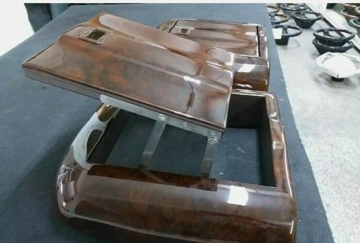 Mercedes W221 Wood Picnic Table CLASS 07-13 Burlwood 2 Pcs as Set