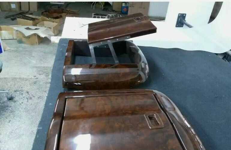 Mercedes W221 Wood Picnic Table CLASS 07-13 Burlwood 2 Pcs as Set