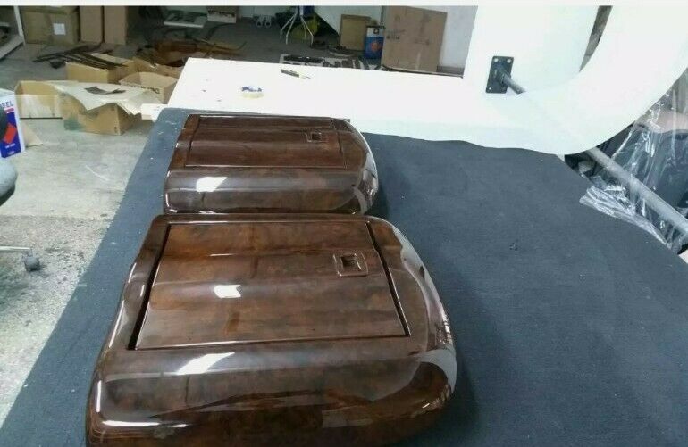 Mercedes W221 Wood Picnic Table CLASS 07-13 Burlwood 2 Pcs as Set