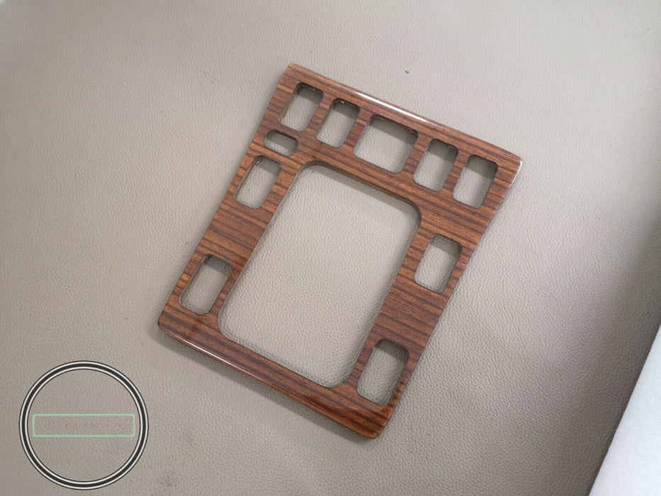Mercedes W201 wood trim Center Console Shifter Bezel Zebrano