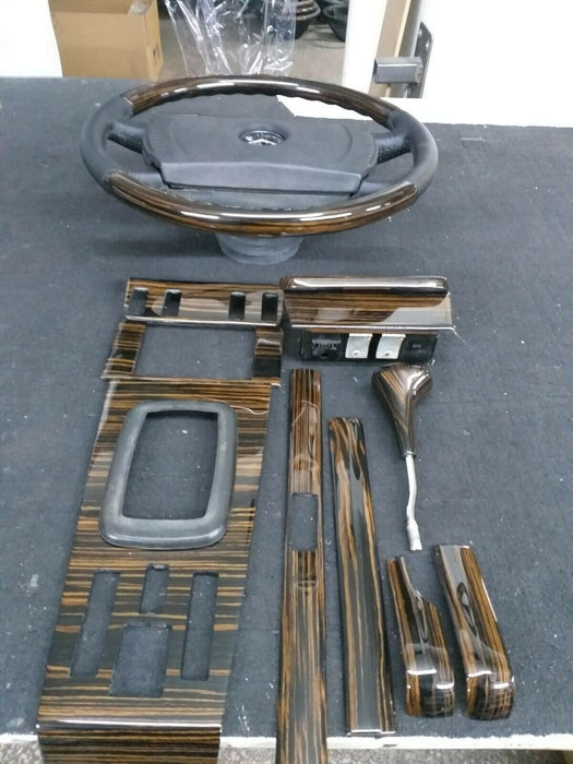Mercedes Benz Wood Trims for W123 Dashboard C123 Ebony Steering wheel Makkasar