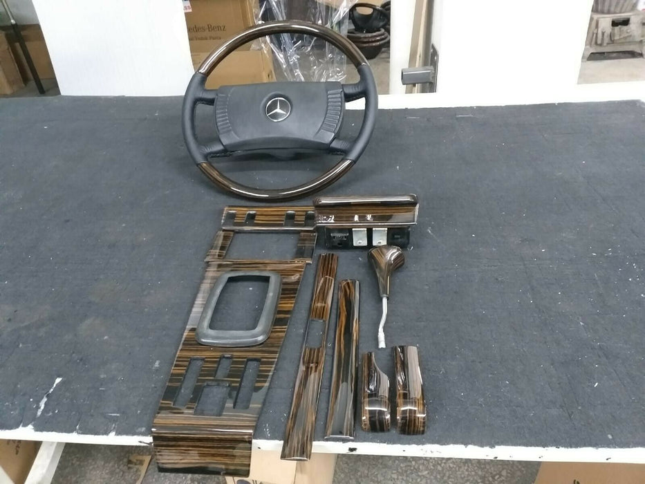 Mercedes Benz Wood Trims for W123 Dashboard C123 Ebony Steering wheel Makkasar