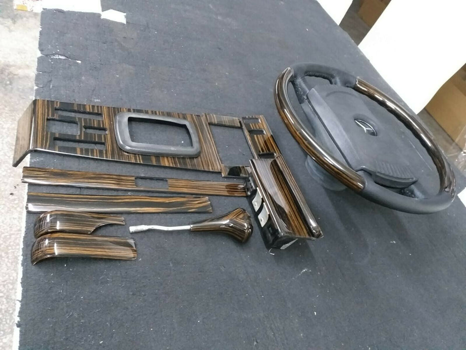 Mercedes Benz Wood Trims for W123 Dashboard C123 Ebony Steering wheel Makkasar