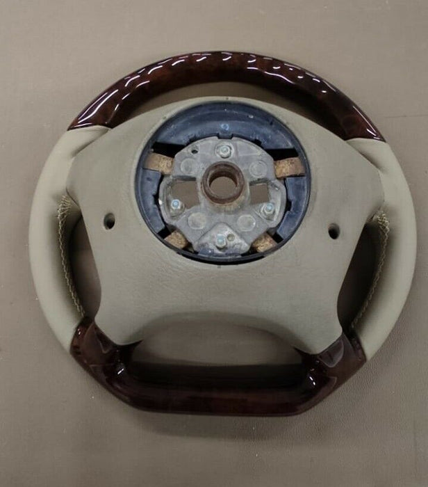Mercedes W140 Steering Wheel Wood AMG Look Burled Walnut BEIGE