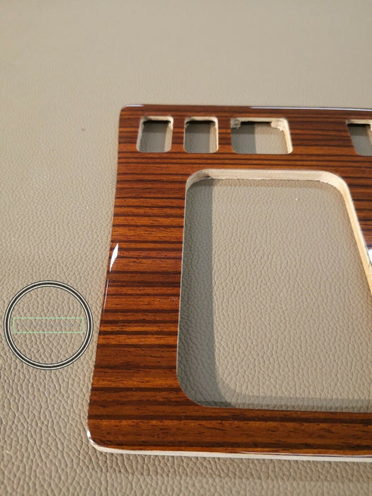 Mercedes Benz W201 190 Zebrano Wood Center Console Shift Bezel Zebrano
