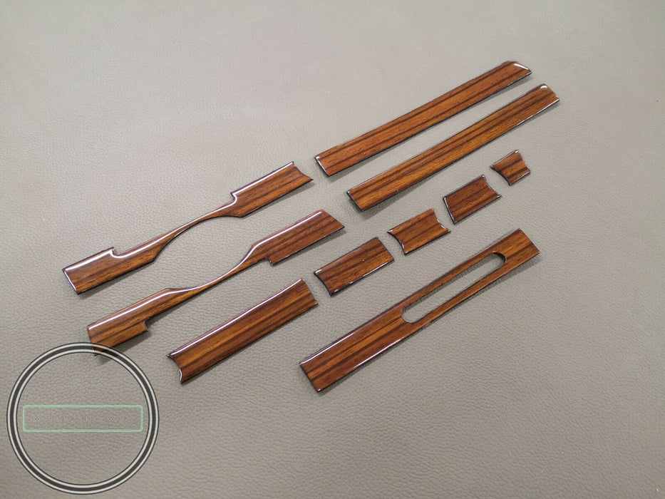 MERCEDES BENZ  R107 SL ZEBRANO FOR RHD WOOD DASH TRIM SET 8 PCS