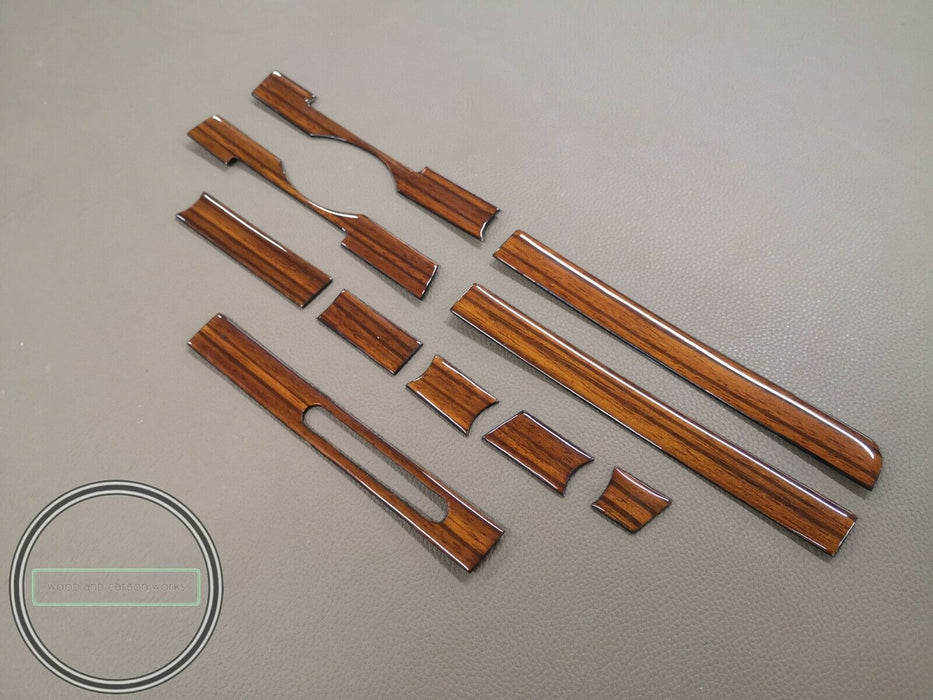MERCEDES BENZ  R107 SL ZEBRANO FOR RHD WOOD DASH TRIM SET 8 PCS