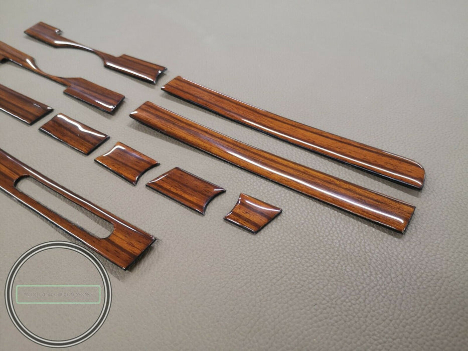 MERCEDES BENZ  R107 SL ZEBRANO FOR RHD WOOD DASH TRIM SET 8 PCS