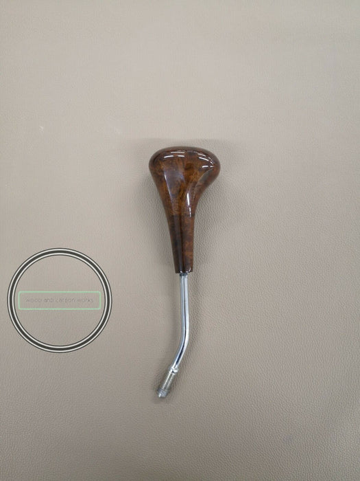 MERCEDES SHIFT KNOB FOR W124 WALNUT FOR AUTOMATIC BURLWOOD WITH LOGO