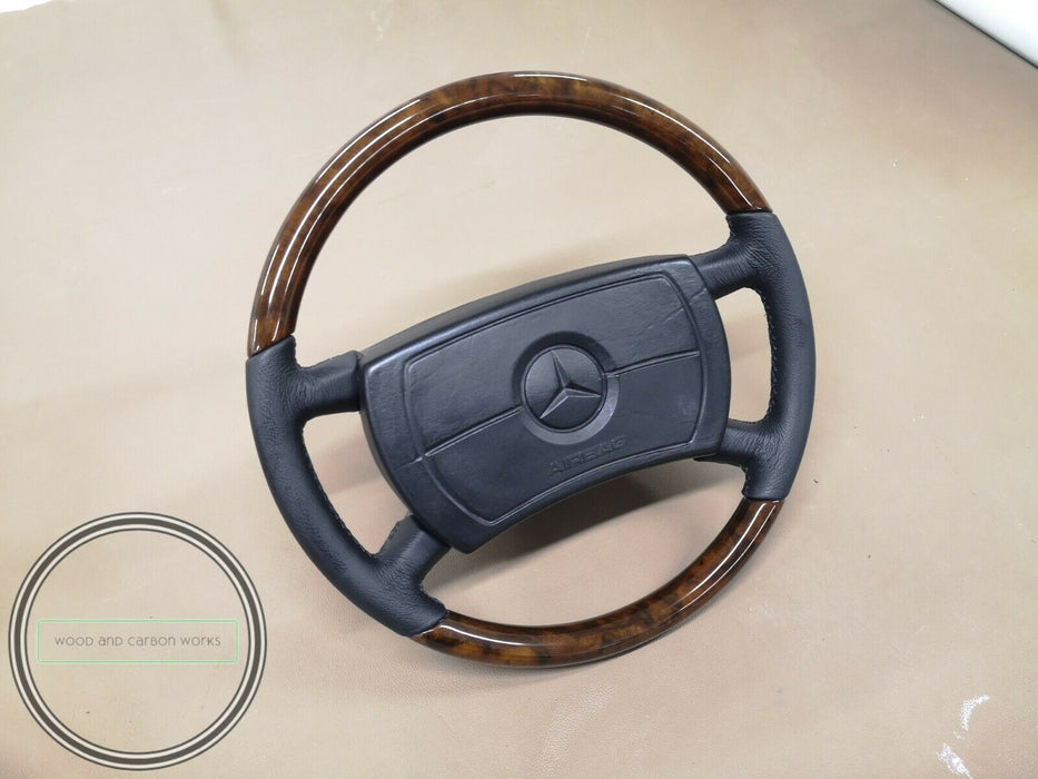 Mercedes W126 C126 Wood steering wheel Burled Walnut  Early Version