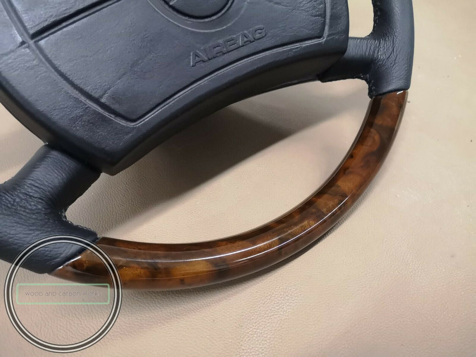Mercedes W126 C126 Wood steering wheel Burled Walnut  Early Version