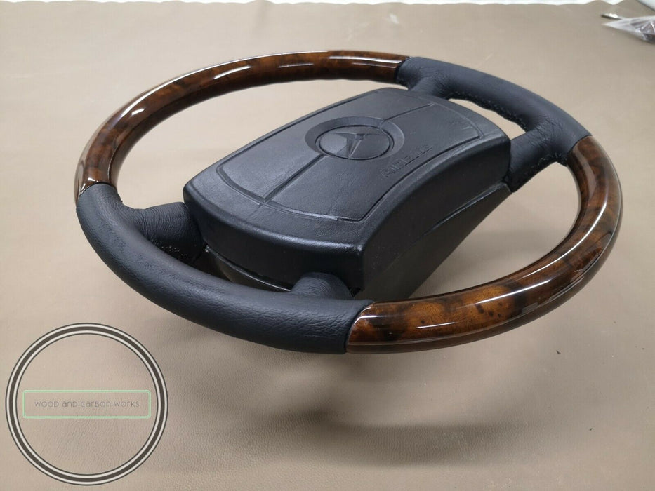 Mercedes W126 C126 Wood steering wheel Burled Walnut  Early Version