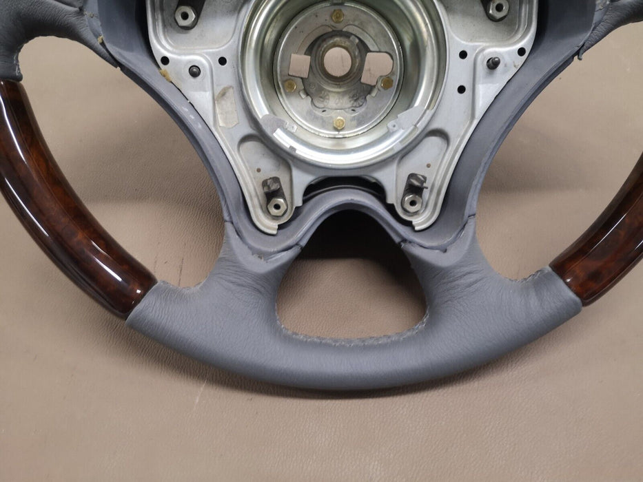 Mercedes R129 Facelift Wood steering wheel Walnut Gray Leather