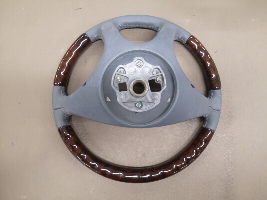Mercedes R129 Facelift Wood steering wheel Walnut Gray Leather