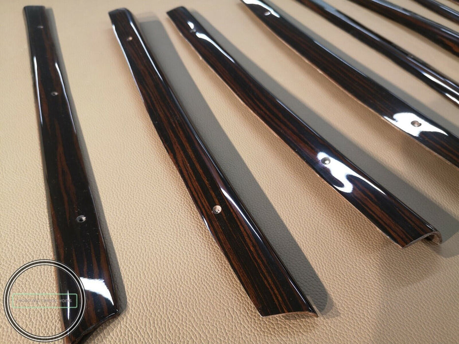 Mercedes W108 Window Trim Set 10 Pieces as set Ebony Wood Makkasar W108