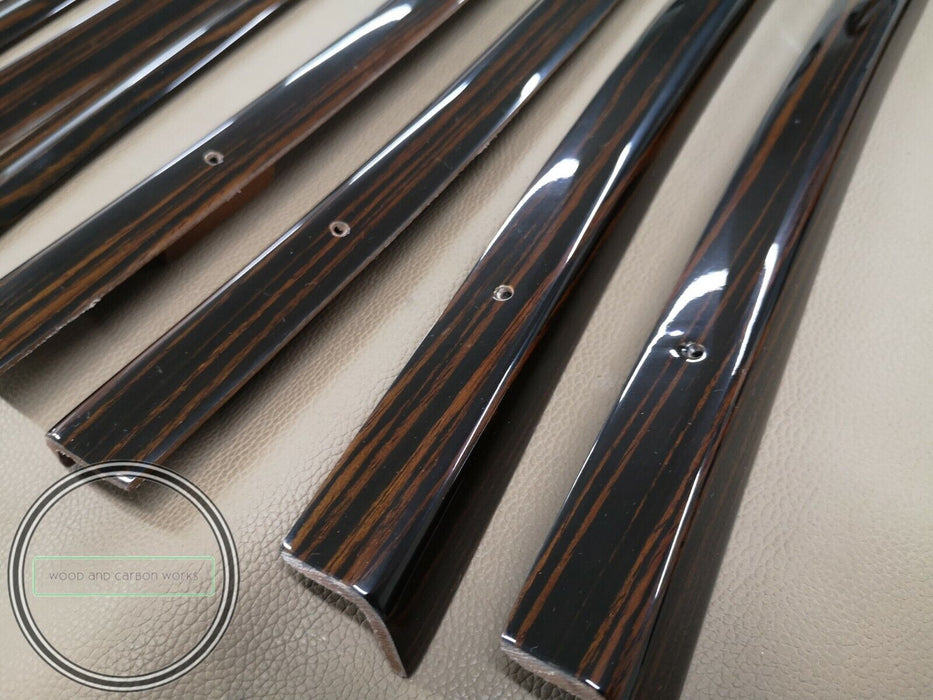 Mercedes W108 Window Trim Set 10 Pieces as set Ebony Wood Makkasar W108