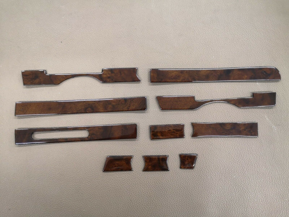 Mercedes r107 SL Wood Dashboard Trim Set FOR LHD Burlwood mercedes 560sl trim