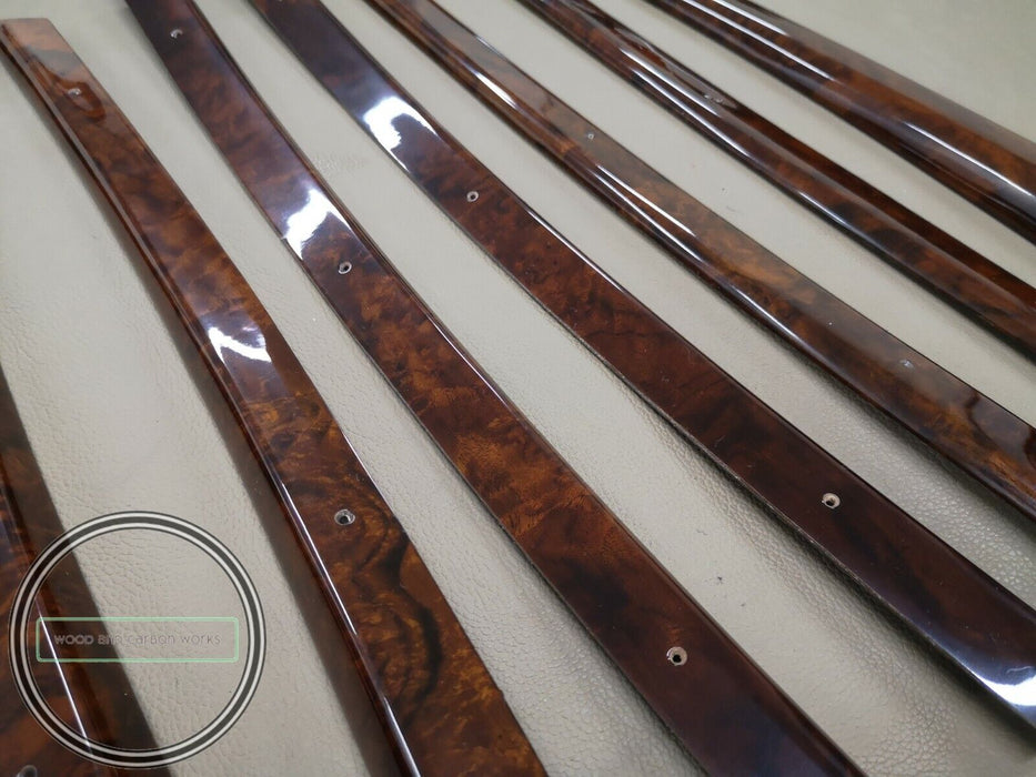 Mercedes W108 Window Trim Set 10 Pieces as set for SHORT BASE BURLWOOD