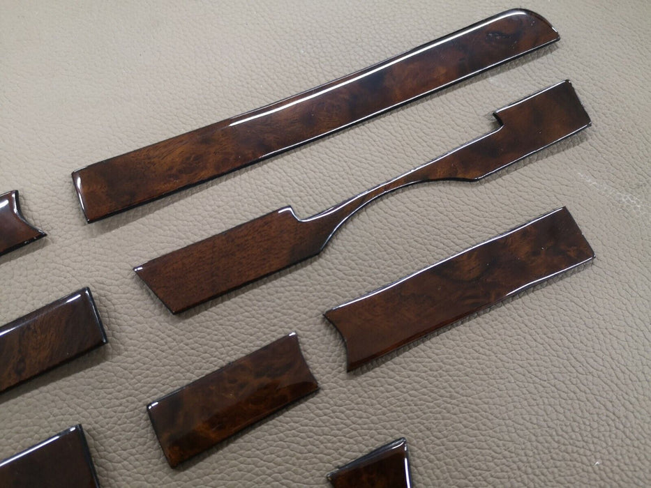 Mercedes r107 SL Wood Dashboard Trim Set FOR LHD Burlwood mercedes 560sl trim