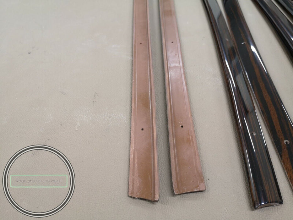 Mercedes W108 Window Trim Set 10 Pieces as set Ebony Wood Makkasar W108