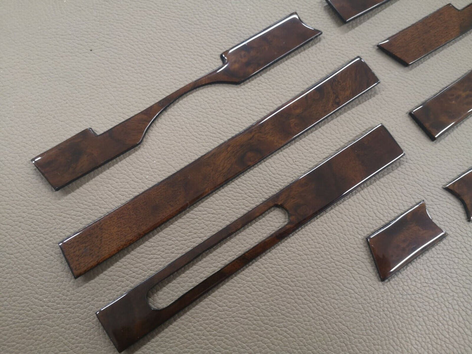 Mercedes r107 SL Wood Dashboard Trim Set FOR LHD Burlwood mercedes 560sl trim
