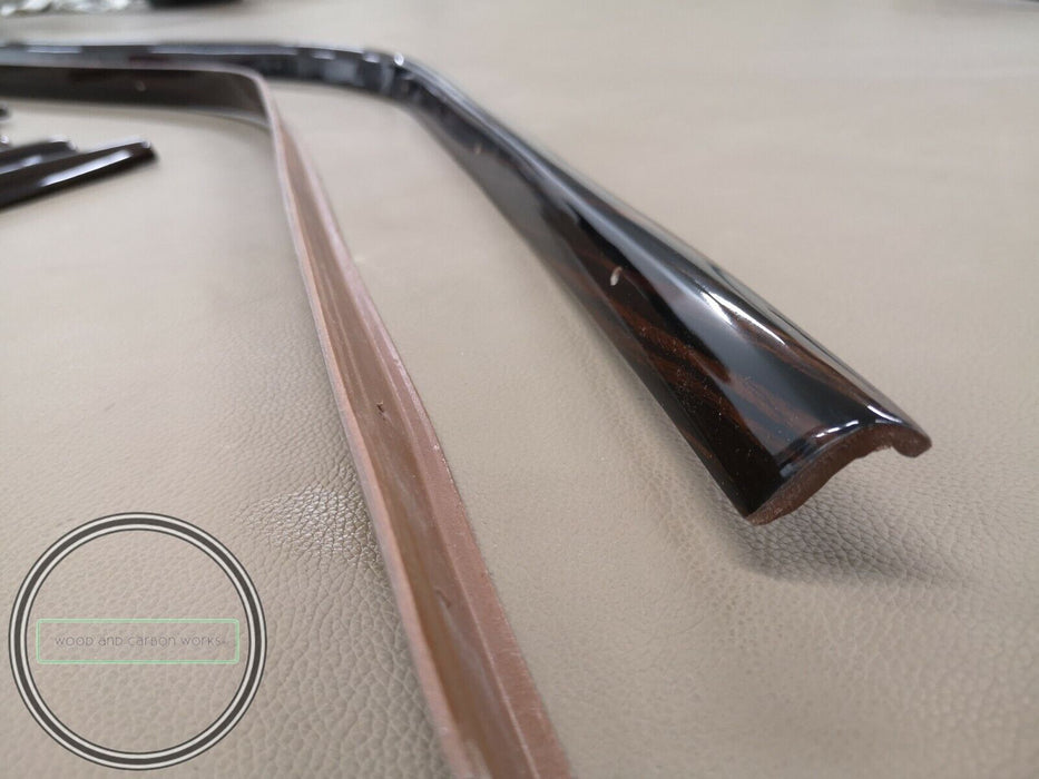 Mercedes W108 Window Trim Set 10 Pieces as set Ebony Wood Makkasar W108