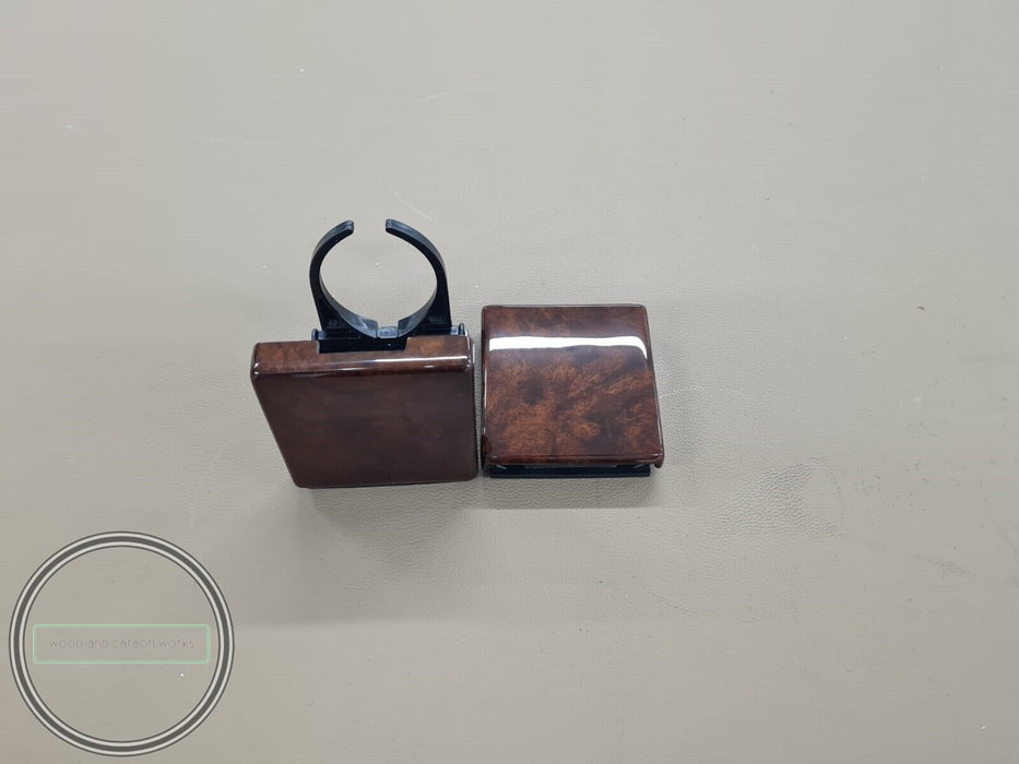 2 Pieces MERCEDES BENZ c126 w123 w124 r107 w126 WOOD FOLDING DRINK CUPHOLDER