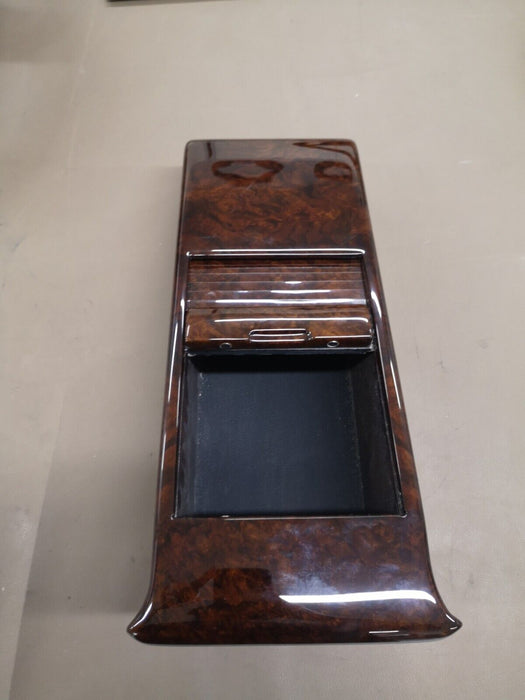 MERCEDES W126 SEC  STORAGE BOX REAR CENTER CONSOLE Wood Burled Walnut